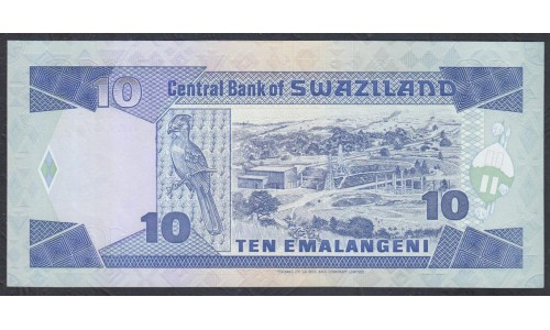Свазиленд 10 эмалангени 1992 г. (SWAZILAND 10 emalangeni 1992) P 20b: UNC