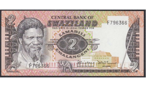 Свазиленд 2 эмалангени ND (1983 - 84 г.) (SWAZILAND 2 emalangeni ND (1983 - 84) P 8a: UNC