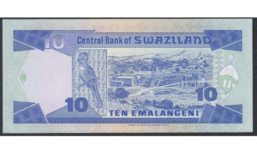 Свазиленд 10 эмалангени 1986 г. (SWAZILAND 10 emalangeni 1986) P 15: UNC