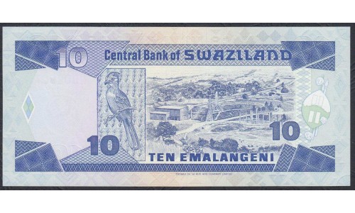 Свазиленд 10 эмалангени ND (1990) (SWAZILAND 10 emalangeni ND (1990)) P 20b: UNC