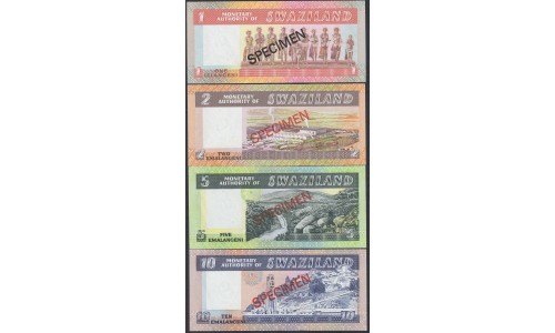 Свазиленд 1, 2, 5, 10, 20 эмалангени 1974 года, SPECIMEN, комплект с Сертификатом (SWAZILAND 2 emalangeni 1974) P CS1: UNC