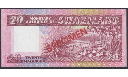 Свазиленд 1, 2, 5, 10, 20 эмалангени 1974 года, SPECIMEN, комплект с Сертификатом (SWAZILAND 2 emalangeni 1974) P CS1: UNC