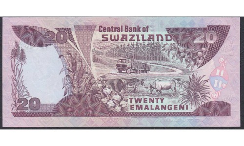 Свазиленд 20 эмалангени 1990-1992 (SWAZILAND 20 emalangeni 1990-1992) P 21a: UNC