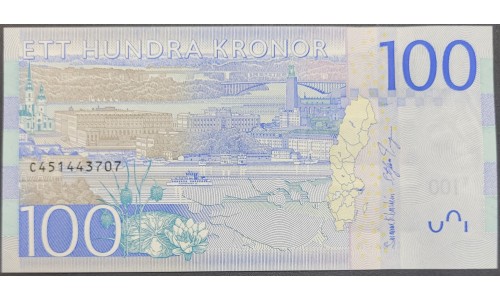 Швеция 100 крон (2016) (Sweden 100 kronor (2016)) P 71b : UNC