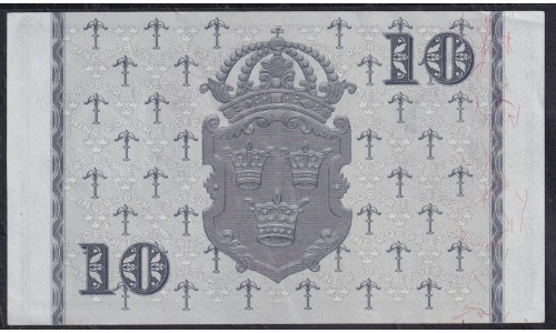Швеция 10 крон 1958 (Sweden 10 kronor 1958) P 43f(14): UNC--
