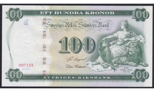 Швеция 100 крон 2005 года, 007125(Sweden 100 kronor 2005) P 68: UNC