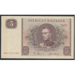 Швеция 5 крон 1956 (Sweden 5 kronor 1956) P 42c: UNC