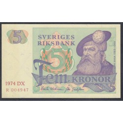 Швеция 5 крон 1974 (Sweden 5 kronor 1974) P 51c : UNC