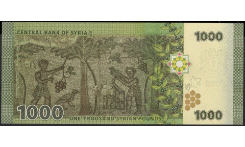 Сирия 1000 фунтов 2013 год (Syria 1000 pounds 2013 year) P 116 : Unc