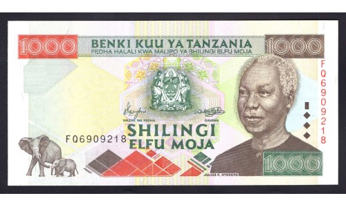 Танзания 1000 шиллингов  2000 года (TANZANIA  1000 shillings 2000) P34: UNC