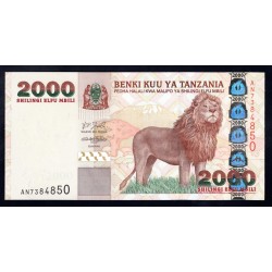 Танзания 2000 шиллингов  2003 - 2009 года (TANZANIA  2000 shillings 2003 - 2009) P37: UNC