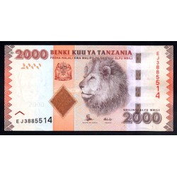 Танзания 2000 шиллингов  2010 - 2020 года (TANZANIA  2000 shillings  2010 - 2020) P42b: UNC