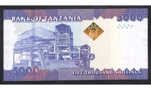 Танзания 5000 шиллингов 2010 - 2020 года (TANZANIA  5000 shillings 2010 - 2020) P43a: UNC