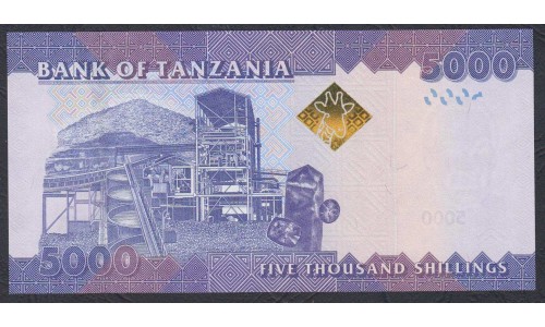 Танзания 5000 шиллингов  2010-2020 года (TANZANIA  5000 shillings  2010-2020) P43c: UNC