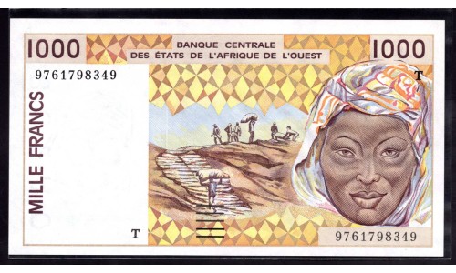 Того 1000 франков 1997 года (TOGO 1000 francs 1997) P 811Tg: UNC