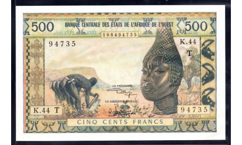 Того 500 франков 1959 - 61 года (TOGO 500 francs 1959 - 61) P 802Tm: UNC