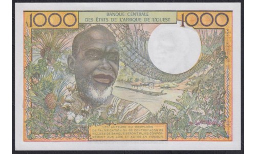 Того 1000 франков ND (1959 - 65) года, S.195 T 98306(TOGO 1000 francs 1959 - 65) P803Tm: UNC