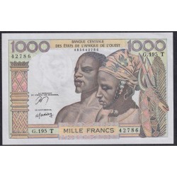 Того 1000 франков 1959 - 65 года, G.195 T 42786 (TOGO 1000 francs 1959 - 65) P803Tm: UNC