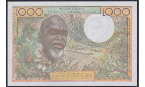 Того 1000 франков 1959 - 65 года, G.195 T 42786 (TOGO 1000 francs 1959 - 65) P803Tm: UNC