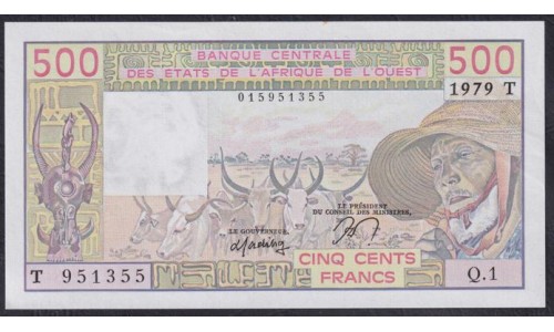 Того 500 франков 1979 года, РЕДКИЕ (TOGO 500 francs 1979) P 805T: UNC