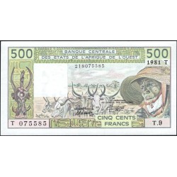 Того 500 франков 1981 (TOGO 500 francs 1981) P 806Tc : UNC
