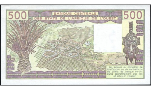 Того 500 франков 1981 (TOGO 500 francs 1981) P 806Tc : UNC