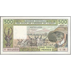 Того 500 франков 1987 года (TOGO 500 francs 1987) P806Tj: UNC