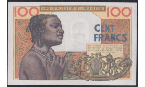 Того 100 франков 1961 года (TOGO 100 francs 1961) P801Tb: UNC