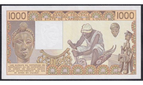Того 1000 франков 1984 года (TOGO 1000 francs 1984) P 807Td: UNC