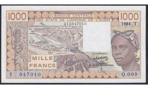 Того 1000 франков 1984 года (TOGO 1000 francs 1984) P 807Td: UNC