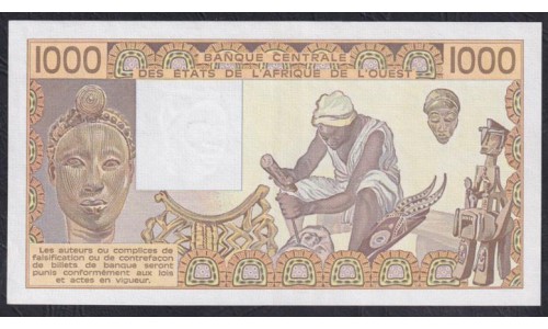 Того 1000 франков 1984 года (TOGO 1000 francs 1984) P 807Td: UNC