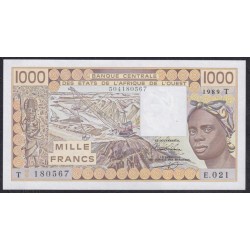 Того 1000 франков 1989 года, 180567 (TOGO 1000 francs 1989) P 807Ti: UNC