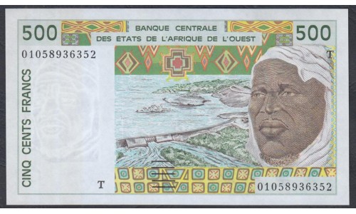 Того 500 франков 2001 года (TOGO 500 francs 2001) P 810Tl: UNC