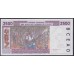 Того 2500 франков 1994 года, 9437508151 (TOGO 1000 francs 1994) P 812Tc: UNC