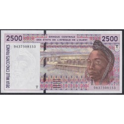 Того 2500 франков 1994 года, 9437508153 (TOGO 1000 francs 1994) P 812Tc: UNC