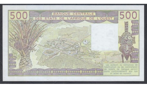 Того 500 франков 1989 года (TOGO 500 francs 1989) P 806Тk: UNC