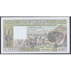 Того 500 франков 1990 года (TOGO 500 francs 1990) P806Tl: UNC