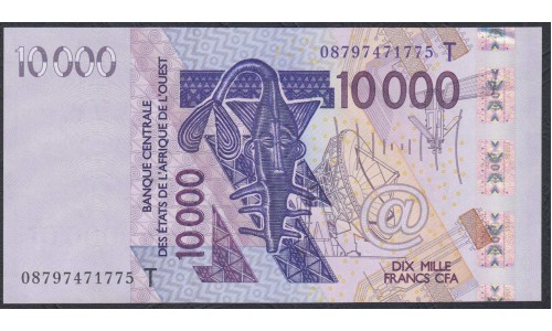Того 10000 франков  2008 года (TOGO 10000 francs 2008) P 818Tf: UNC