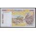 Того 1000 франков 1991 года (TOGO 1000 francs 1991) P811Ta: UNC