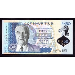 Маврикий 50 рупий 2013 г.  (MAURITIUS 50 rupees 2013 g.) P65:Unc