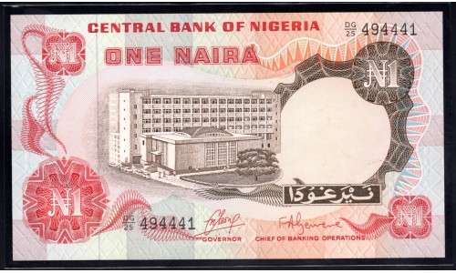 Нигерия 1 найра (1973-78) (NIGERIA 1 naira (1973-78)) P 15a : UNC