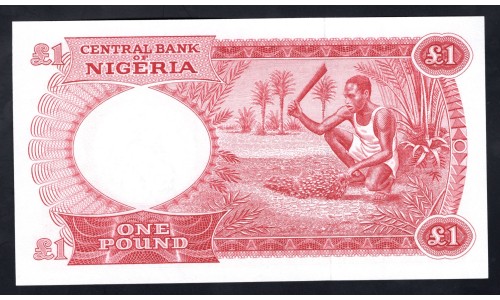 Нигерия 1 фунт (1967) (NIGERIA 1 pound (1967)) P 8 : UNC