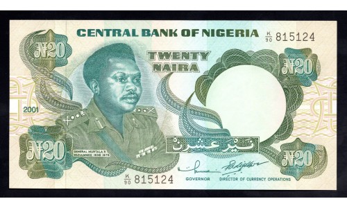 Нигерия 20 найра 2001 (NIGERIA 20 naira 2001) P 26g : UNC