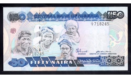 Нигерия 50 найра (1984-2000) (NIGERIA 50 naira (1984-2000) P 27a : UNC