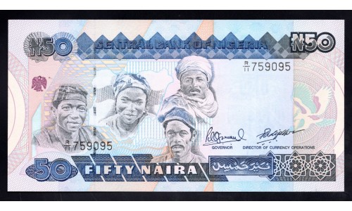 Нигерия 50 найра (1984-2000) (NIGERIA 50 naira (1984-2000) P 27c : UNC
