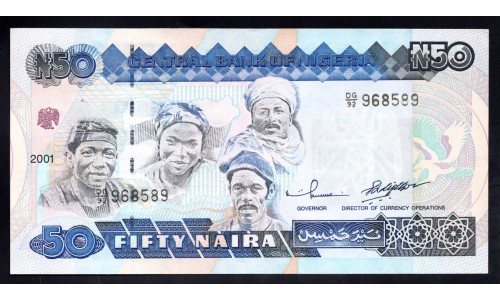 Нигерия 50 найра 2001 (NIGERIA 50 naira 2001) P 27d : UNC