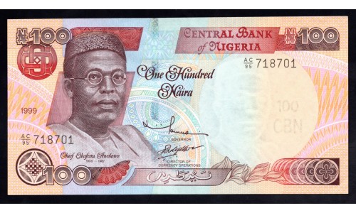 Нигерия 100 найра 1999 (NIGERIA 100 naira 1999) P 28b : UNC