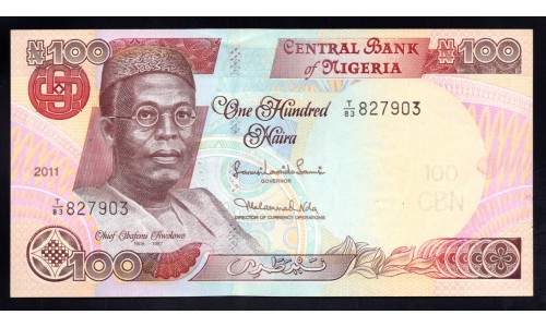 Нигерия 100 найра 2011 (NIGERIA 100 naira 2011) P 28k : UNC