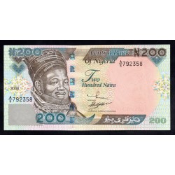 Нигерия 200 найра 2000 (NIGERIA 200 naira 2000) P 29a : UNC
