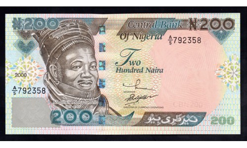 Нигерия 200 найра 2000 (NIGERIA 200 naira 2000) P 29a : UNC